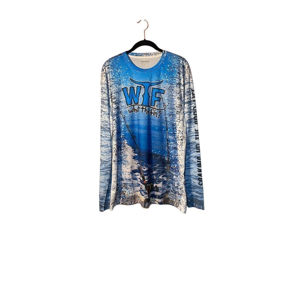 What the Fin Unisex, big Rod’s performance fishing long sleeve shirt, size XL? - Picture 2 of 4